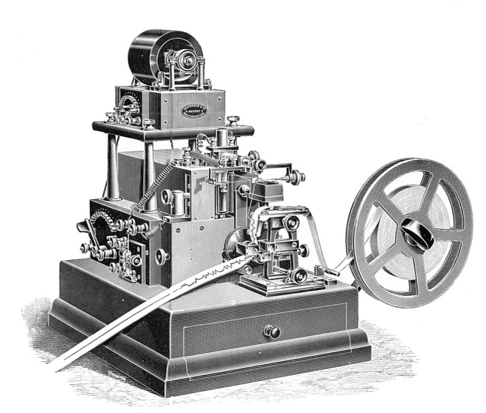Muirhead_automatic_telegraph_syphon_receiver_(Rankin_Kennedy,_Electrical_Installations,_Vol_V,_1903)